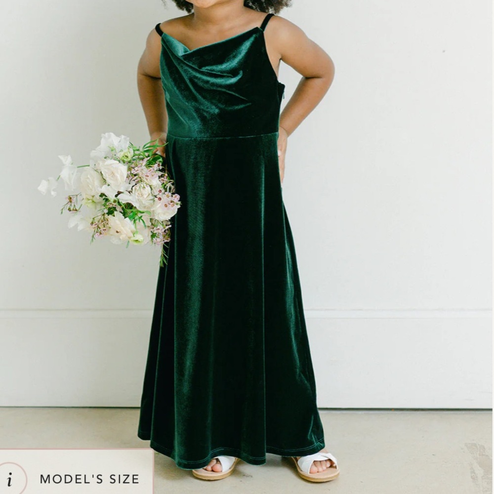 Revelry Kids Formal Dress in Emerald Green